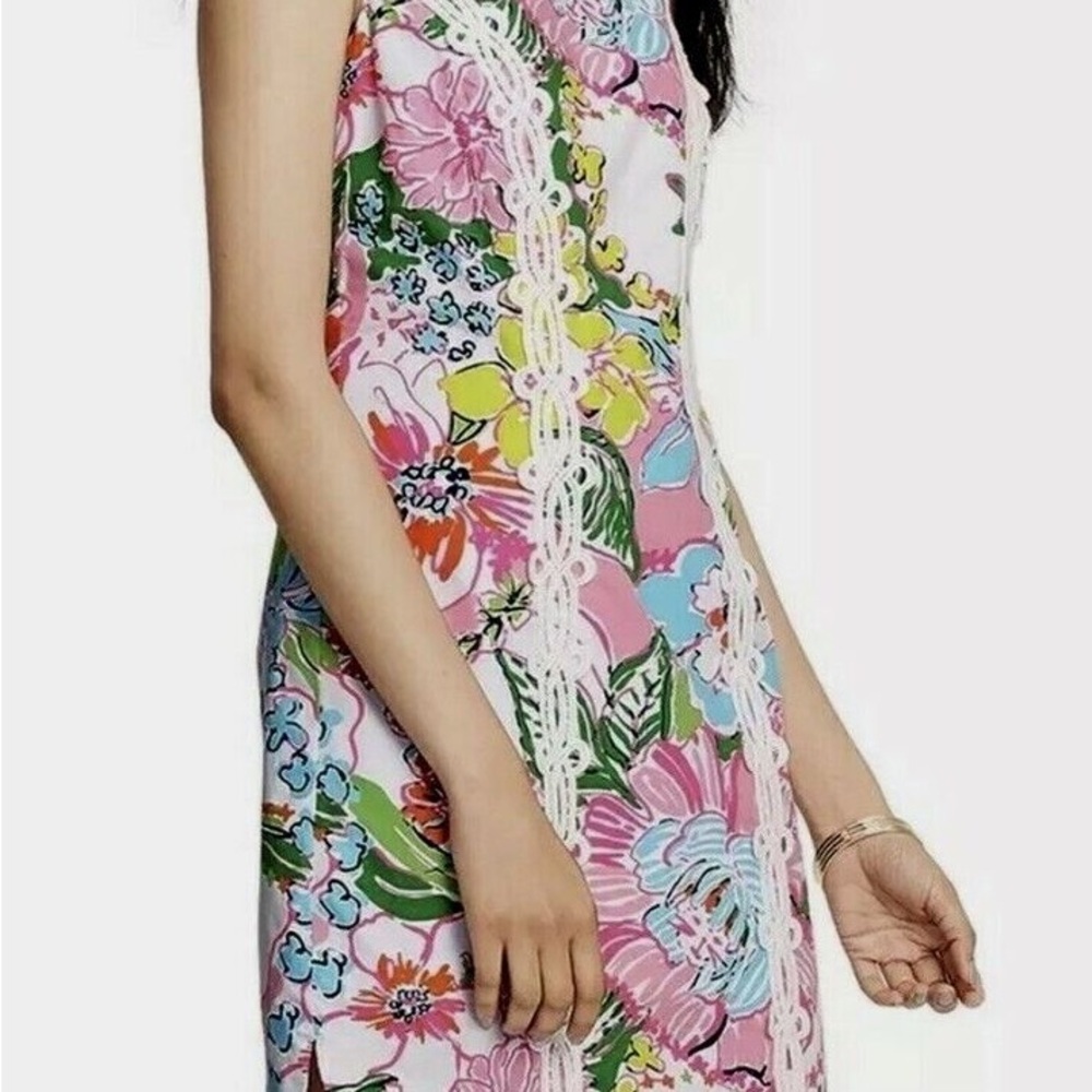 Lilly Pulitzer for Target Pastel Pink Floral Lace-Trim Mini Dress